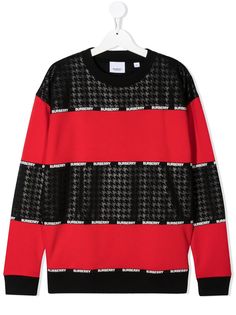 Burberry Kids толстовка со вставками в ломаную клетку