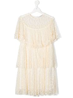 Philosophy Di Lorenzo Serafini Kids ярусное платье миди из кружева
