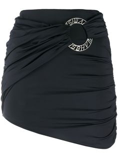 MISBHV драпированная юбка мини с металлическим логотипом