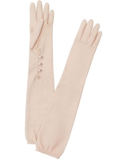 Fendi длинные перчатки с пуговицами