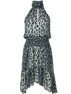 A.L.C. платье мини с леопардовым принтом