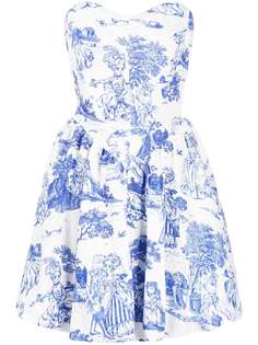 Moschino платье мини с цветочным принтом