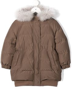 Brunello Cucinelli Kids пуховик на молнии