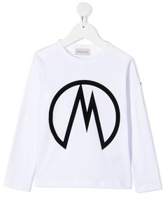 Moncler Enfant футболка с длинными рукавами и логотипом