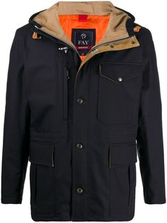 Fay куртка с капюшоном и карманами