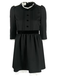 Gucci платье мини с кружевом