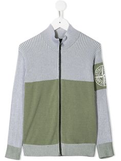 Stone Island Junior кардиган в рубчик