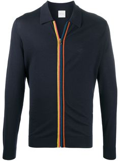 PAUL SMITH джемпер на молнии с контрастными полосками