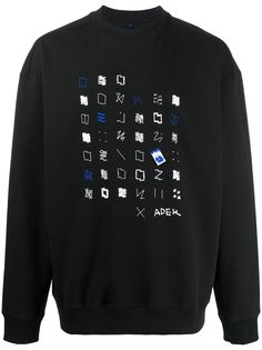 Ader Error толстовка с круглым вырезом и вышивкой