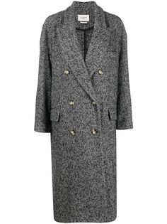 Isabel Marant Étoile двубортное пальто Faby с узором в елочку