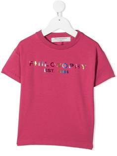 Philosophy Di Lorenzo Serafini Kids футболка с логотипом металлик