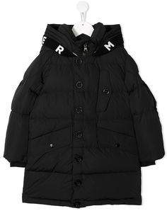 Moncler Enfant стеганое пальто с капюшоном