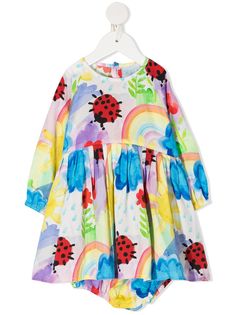 Stella McCartney Kids расклешенное платье с принтом