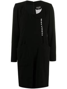 Chanel Pre-Owned платье 1980-х годов с искусственным жемчугом