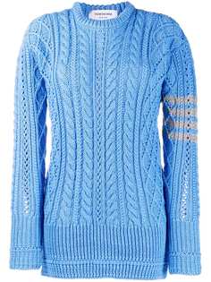 Thom Browne джемпер фактурной вязки с полосками 4-Bar