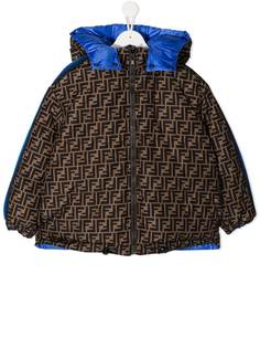 Fendi Kids двусторонний пуховик