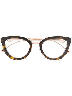 Fendi Eyewear очки в оправе кошачий глаз черепаховой расцветки