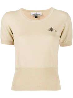 Vivienne Westwood футболка тонкой вязки с вышитым логотипом