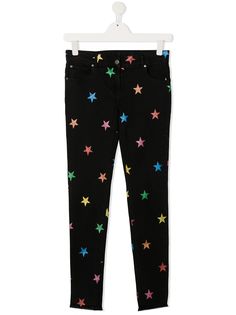 Stella McCartney Kids джинсы скинни с принтом и блестками