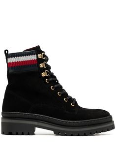 Tommy Hilfiger ботинки на шнуровке с полосатыми вставками