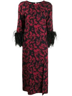 16Arlington платье Billie с принтом и перьями