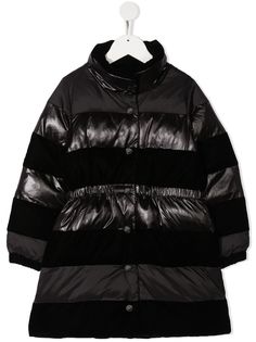 Emporio Armani Kids пуховик со вставками