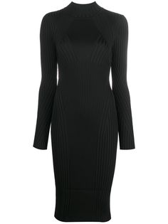 Versace Jeans Couture приталенное платье миди с высоким воротником