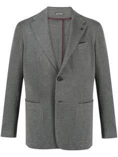 Canali однобортный пиджак с узором в елочку