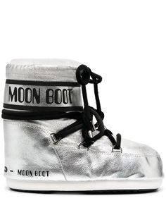 Moon Boot дутые ботинки с эффектом металлик