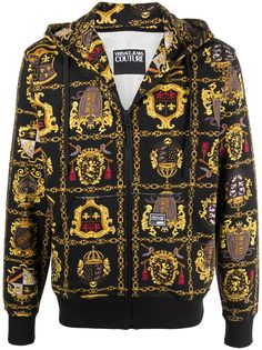 Versace Jeans Couture худи на молнии с принтом Baroque