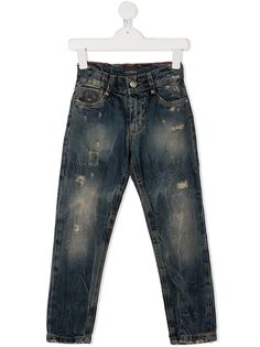 John Richmond Junior джинсы с эффектом потертости и логотипом