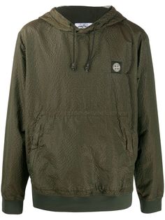 Stone Island фактурное худи с нашивкой-логотипом