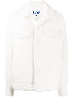 SJYP вельветовая куртка с отделкой из шерпы