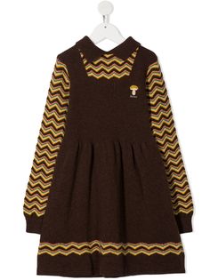 Gucci Kids трикотажное платье миди