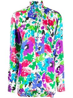 Plan C блузка с завязками и цветочным принтом