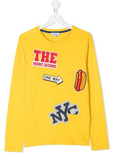 The Marc Jacobs Kids футболка с длинными рукавами и нашивкой NYC