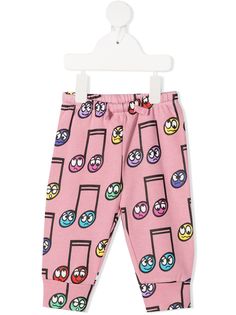 Stella McCartney Kids спортивные брюки с принтом Happy Notes