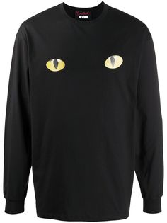 MSGM футболка с длинными рукавами и принтом