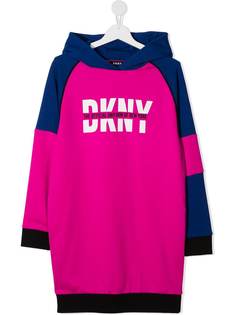 Dkny Kids платье-свитер в стиле колор-блок