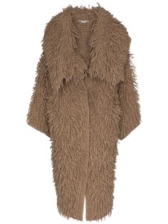 Stella McCartney фактурное пальто с объемным воротником