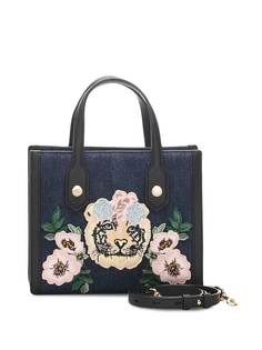 Gucci Pre-Owned джинсовая сумка с нашивкой