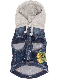 Dsquared2 куртка с капюшоном и джинсовыми вставками
