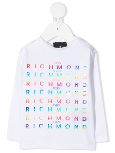 John Richmond Junior футболка с длинными рукавами и графичным принтом