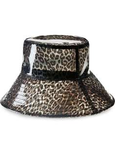 Maison Michel шляпа Charlotte с леопардовым принтом