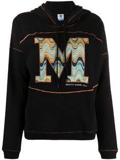 M Missoni худи в технике пэчворк с логотипом