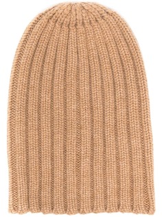 Laneus кашемировая шапка бини в рубчик
