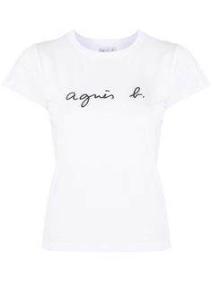 agnès b. футболка с логотипом