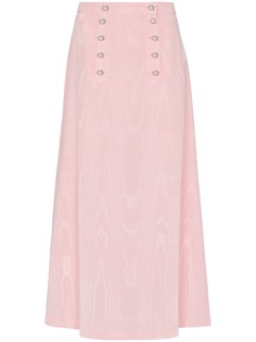 Batsheva Suffrage moiré midi skirt