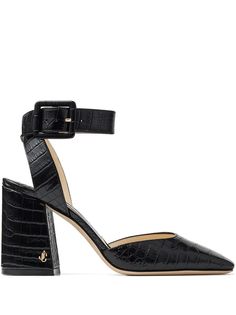 Jimmy Choo туфли Jinn 85 с тиснением под кожу крокодила