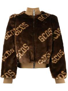 Gcds куртка из искусственного меха с монограммой